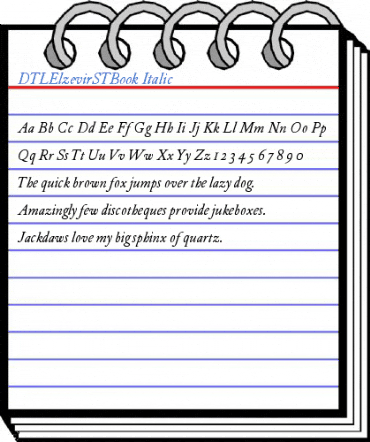 DTLElzevirSTBook Italic Font