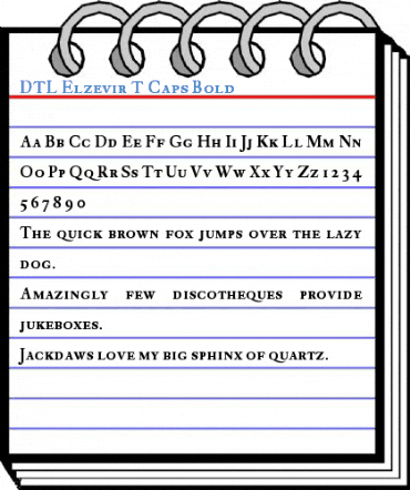 DTL Elzevir T Caps Bold Font