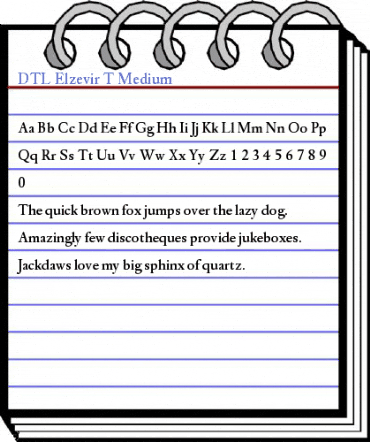 DTL Elzevir T Medium Font