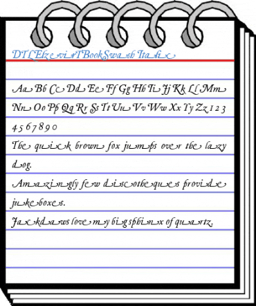 DTLElzevirTBookSwash Italic Font