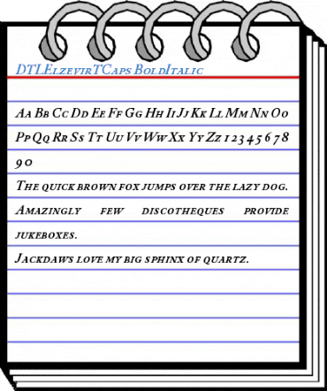 DTLElzevirTCaps BoldItalic Font