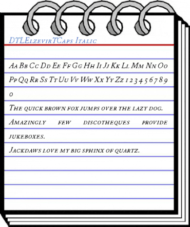 DTLElzevirTCaps Italic Font