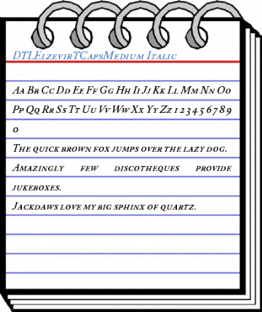 DTLElzevirTCapsMedium Italic Font