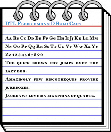 DTL Fleischmann D Bold Caps Font