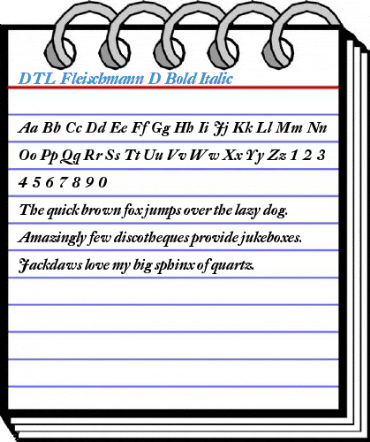 DTL Fleischmann D Bold Italic Font