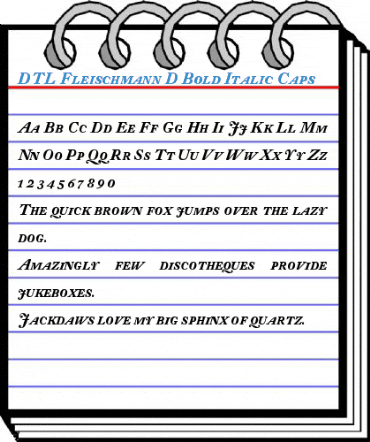 DTL Fleischmann D Bold Italic Caps Font