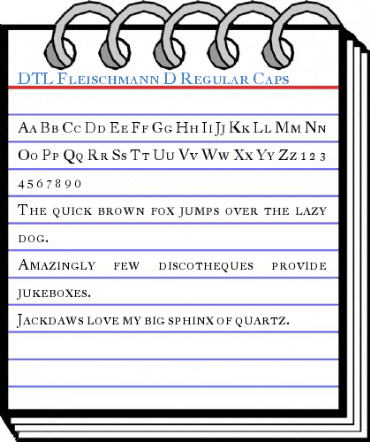 DTL Fleischmann D Regular Caps Font