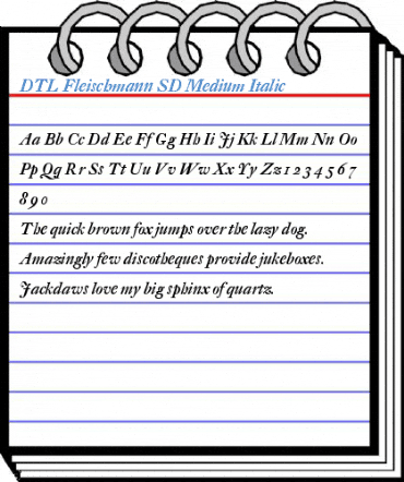 DTL Fleischmann SD Medium Italic Font