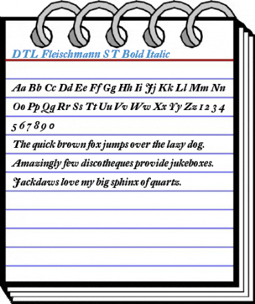 DTL Fleischmann ST Bold Italic Font