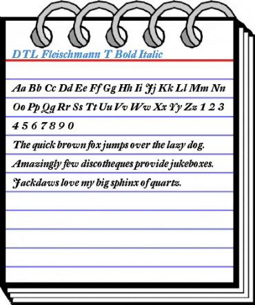 DTL Fleischmann T Bold Italic Font