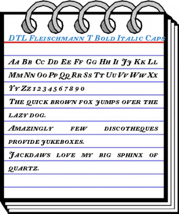 DTL Fleischmann T Bold Italic Caps Font