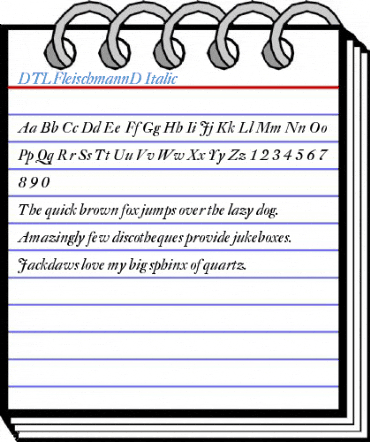 DTLFleischmannD Italic Font