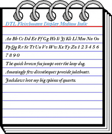 DTL Fleischmann Display Medium Italic Font