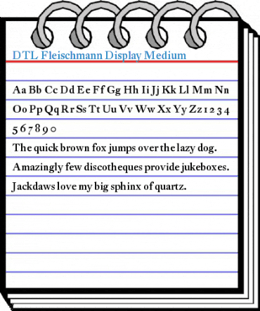 DTL Fleischmann Display Medium Font