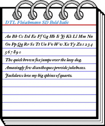 DTL Fleischmann SD Bold Italic Font