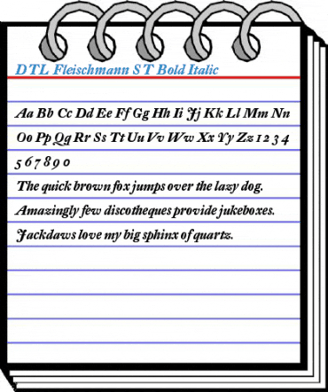 DTL Fleischmann ST Bold Italic Font
