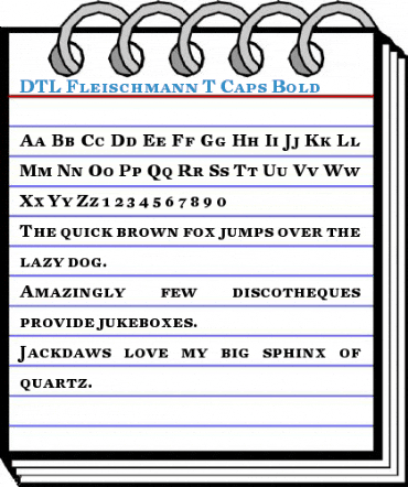 DTL Fleischmann T Caps Bold Font