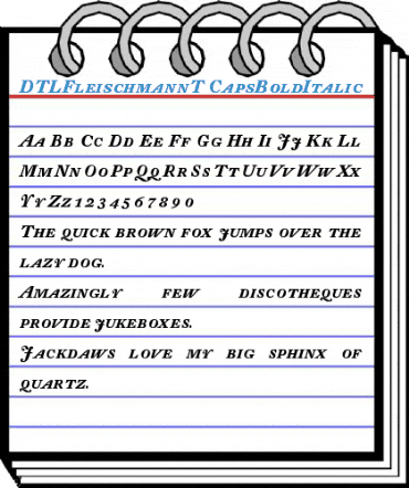 DTLFleischmannT CapsBoldItalic Font