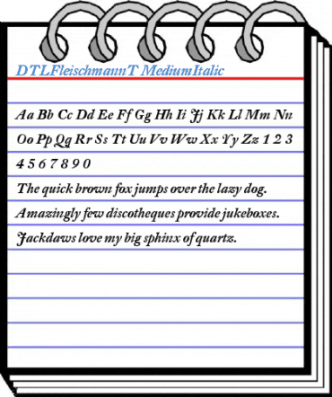 DTLFleischmannT MediumItalic Font