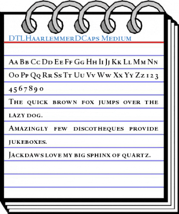 DTLHaarlemmerDCaps Medium Font