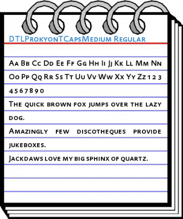 DTLProkyonTCapsMedium Regular Font