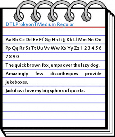 DTLProkyonTMedium Regular Font