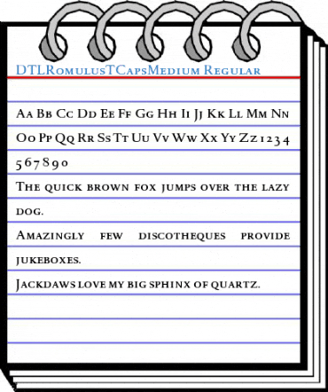 DTLRomulusTCapsMedium Regular Font