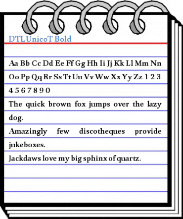 DTLUnicoT Bold Font