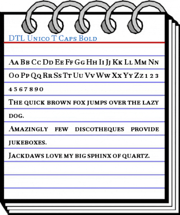 DTL Unico T Caps Bold Font