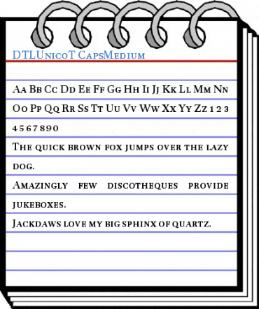 DTLUnicoT CapsMedium Font