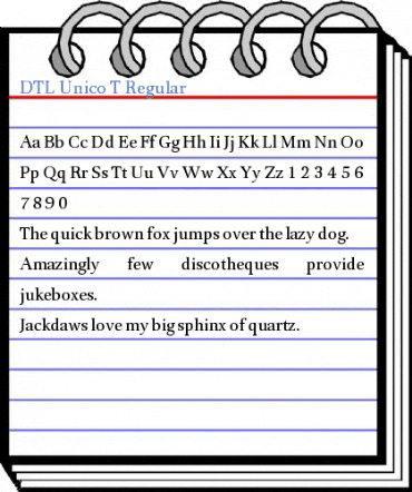 DTL Unico T Regular Font