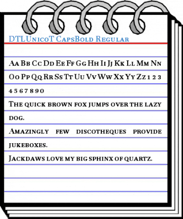 DTLUnicoT CapsBold Regular Font