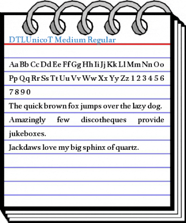 DTLUnicoT Medium Regular Font