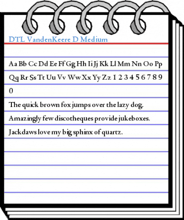 DTL VandenKeere D Medium Font