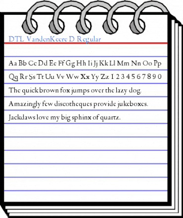 DTL VandenKeere D Regular Font