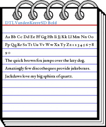 DTLVandenKeereSD Bold Font