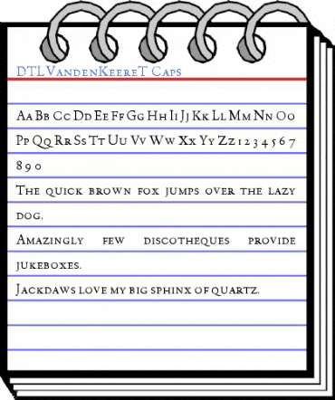 DTLVandenKeereT Caps Font