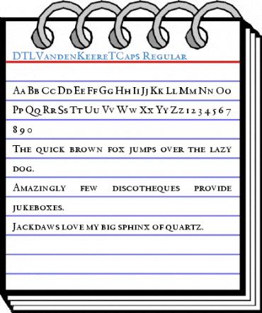 DTLVandenKeereTCaps Regular Font