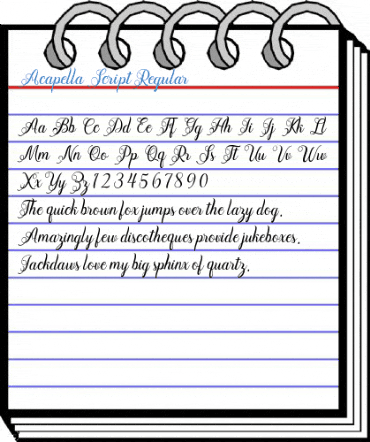 Acapella Script Regular Font