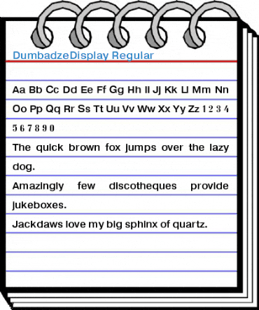 DumbadzeDisplay Regular Font