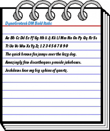 DynaGrotesk DM Bold Italic Font