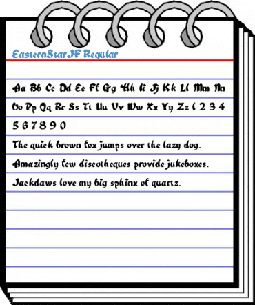 EasternStarJF Regular Font