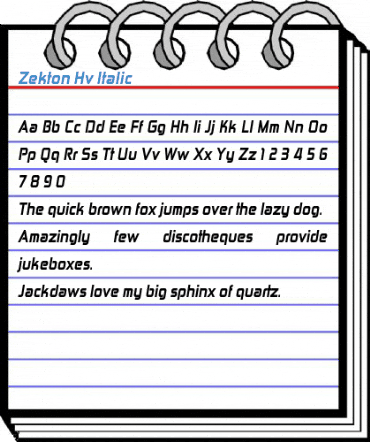 Zekton Hv Italic Font