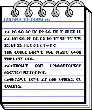 Eclipse CG Regular Font