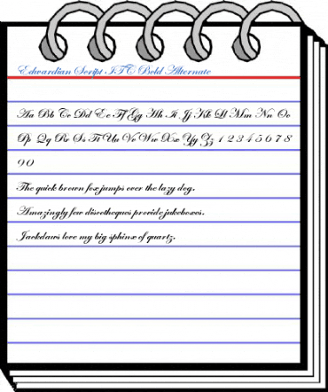 Edwardian Script ITC Bold Alternate Font