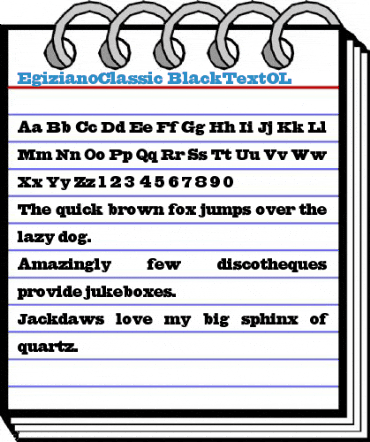 EgizianoClassic BlackTextOL Font