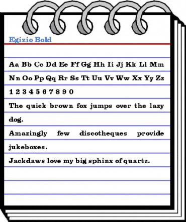 Egizio Bold Font