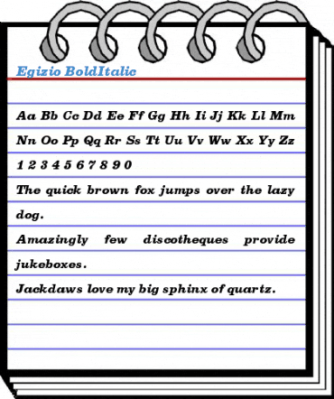 Egizio BoldItalic Font