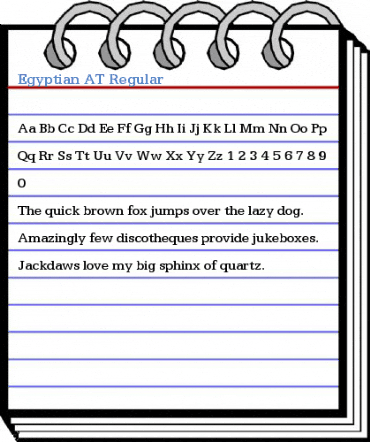 Egyptian AT Regular Font