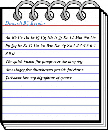 Ehrhardt BQ Regular Font